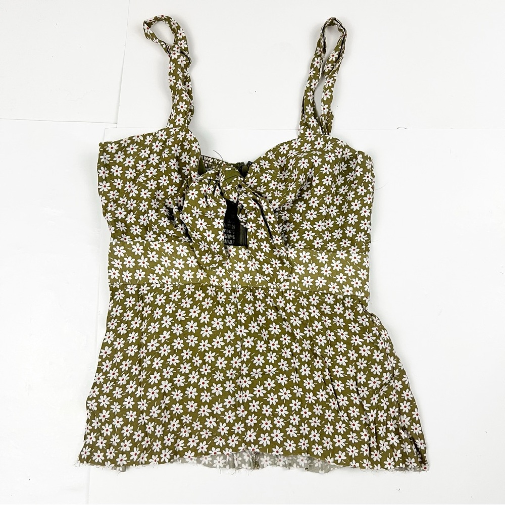 Madewell Green Floral‎ Tank Top Size 00